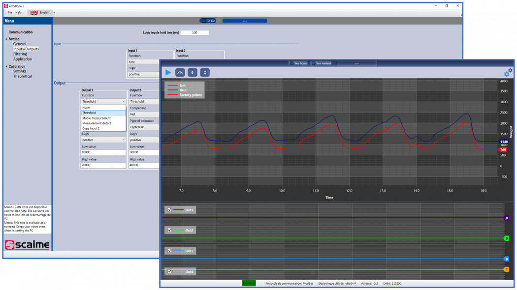 Logiciel PC eNodView SCAIME pour eNod4